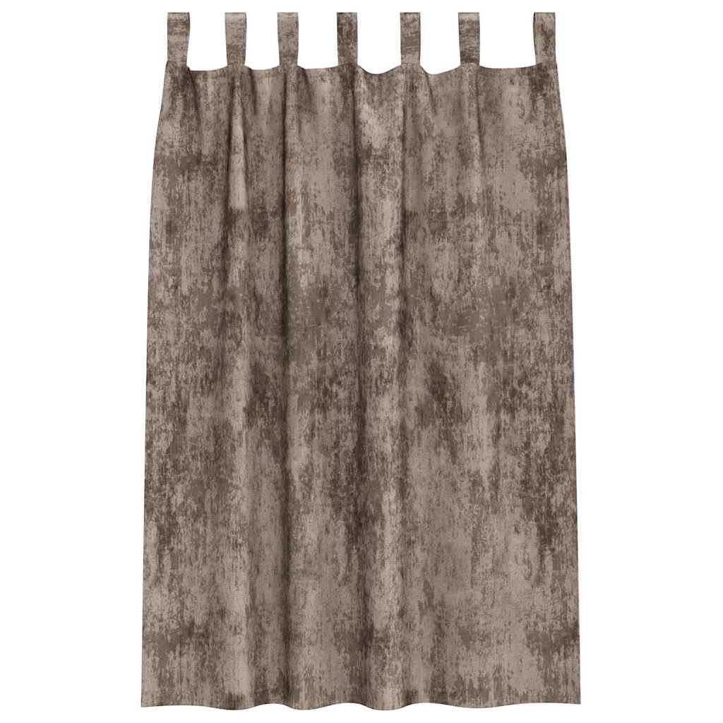 vidaXL Zasłony z weluru 2 pcs Cappuccino 175 x 140 cm Aksamit