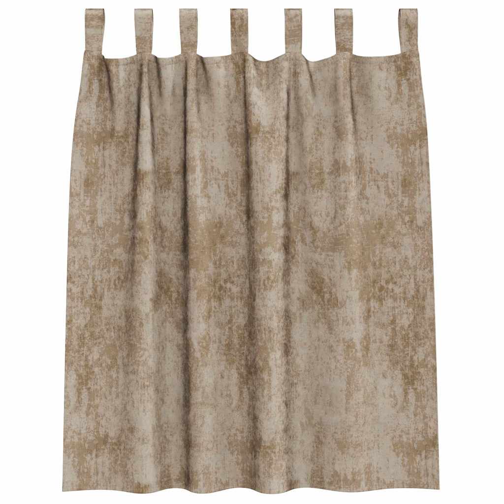 vidaXL Zasłony z weluru 2 pcs szampański 140 x 140 cm Aksamit