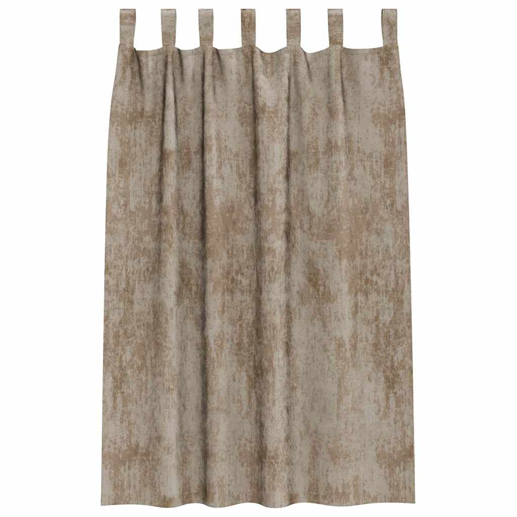 vidaXL Zasłony z weluru 2 pcs szampański 175 x 140 cm Aksamit