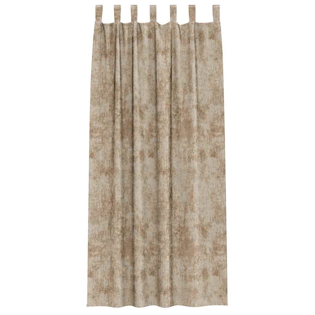 vidaXL Zasłony z weluru 2 pcs szampański 225 x 140 cm Aksamit