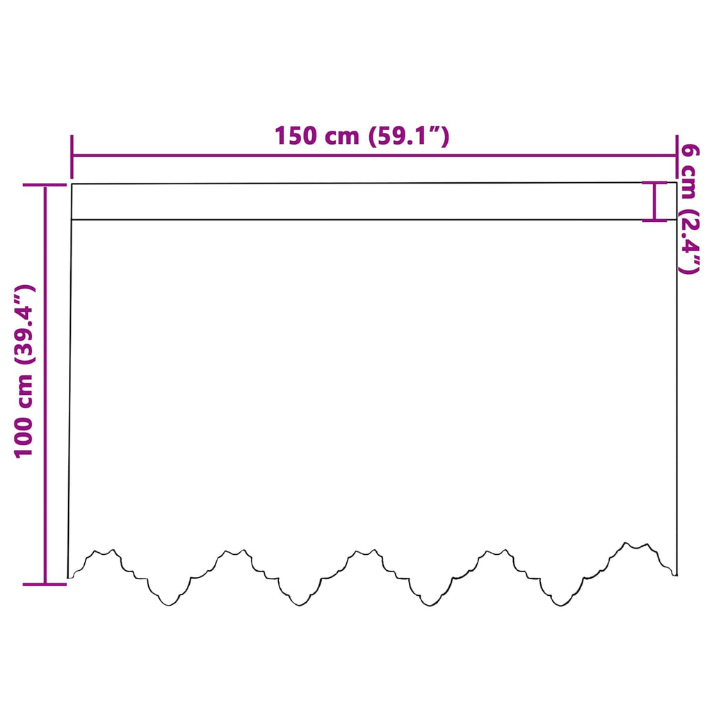vidaXL Firanka Koronkowa z zasłonami Biały 100 x 150 cm Poliester