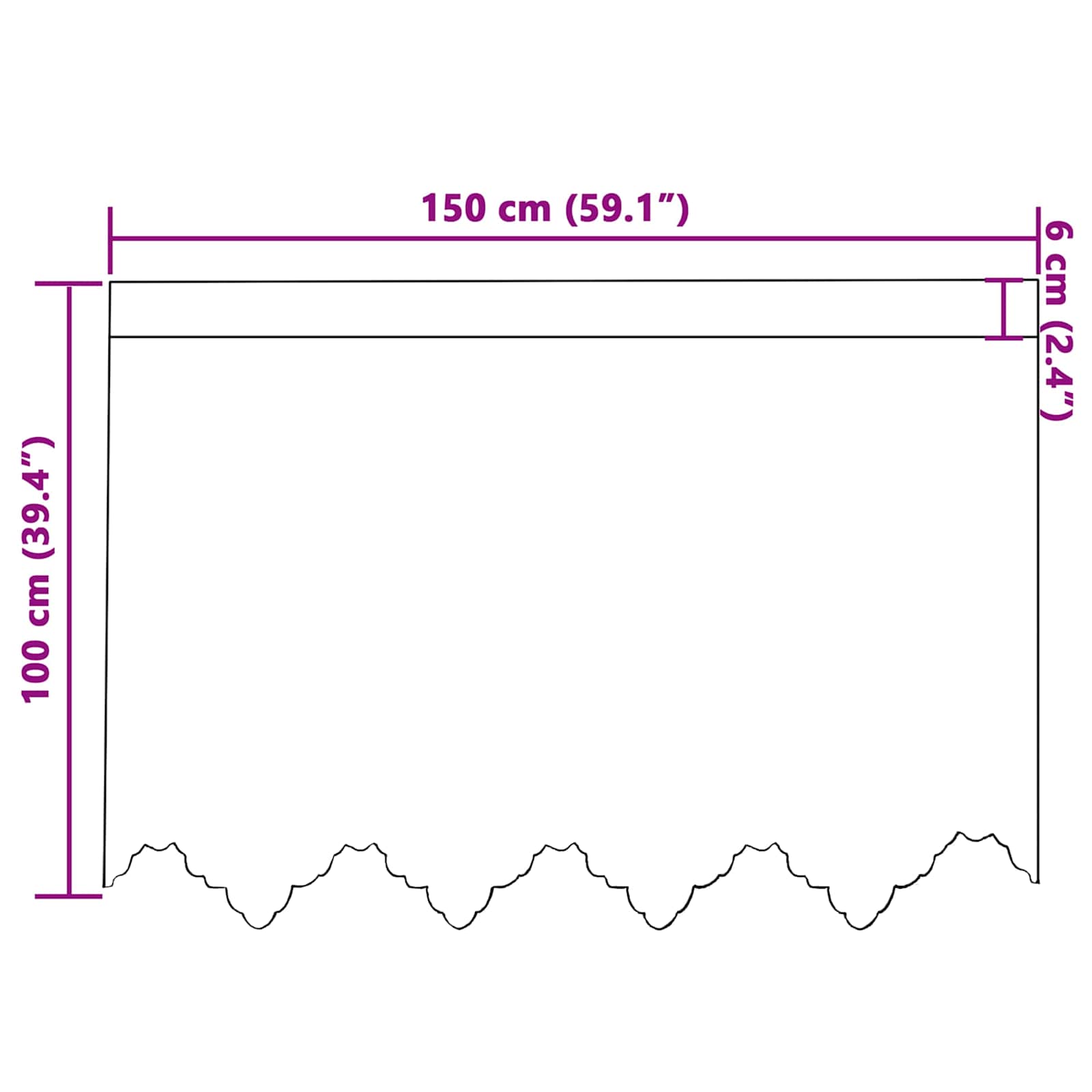 vidaXL Firanka Koronkowa z zasłonami Biały 100 x 150 cm Poliester