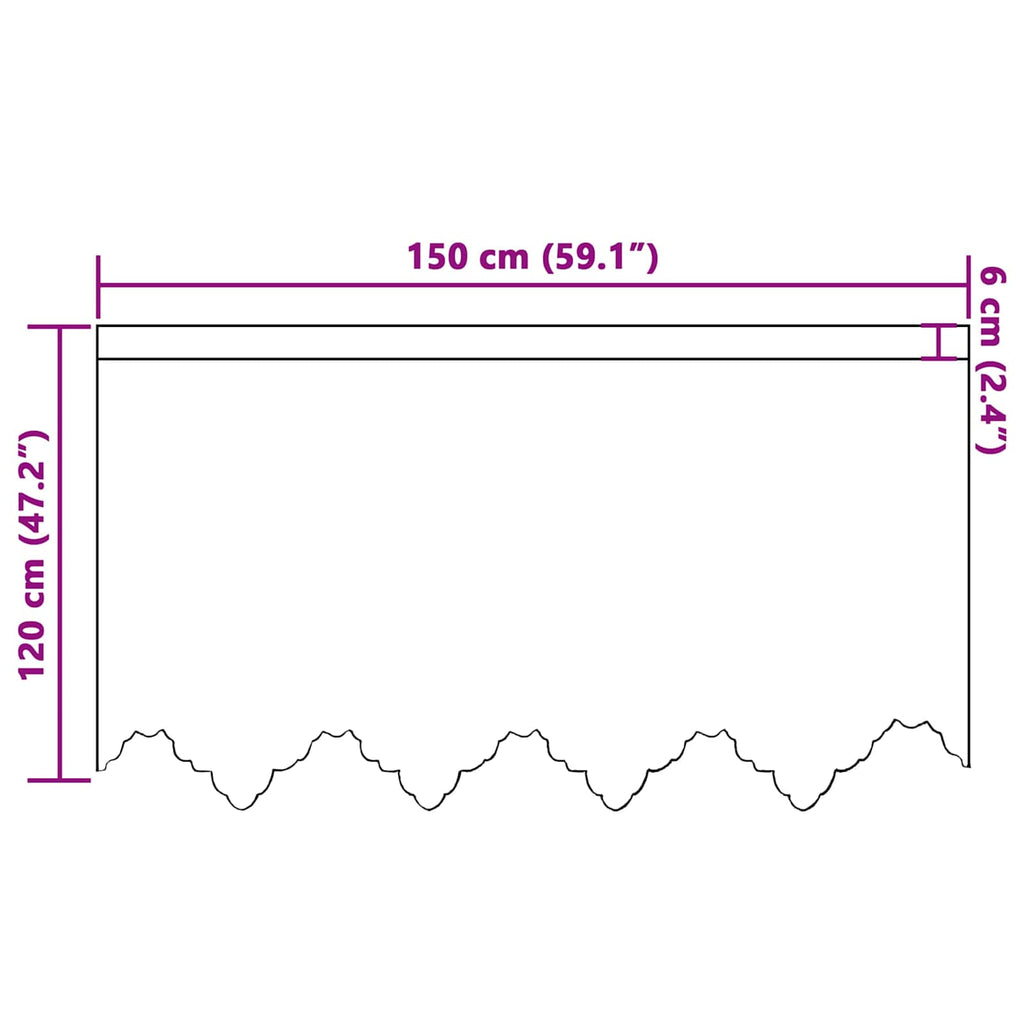 vidaXL Firanka Koronkowa z zasłonami Biały 120 x 150 cm Poliester