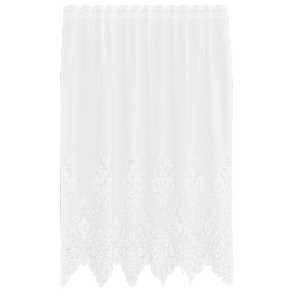vidaXL Firanka Koronkowa z zasłonami Biały 150 x 160 cm Poliester