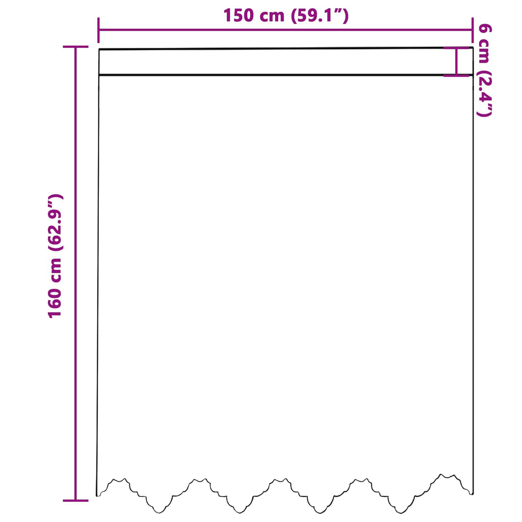 vidaXL Firanka Koronkowa z zasłonami Biały 150 x 160 cm Poliester