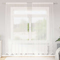 vidaXL Firanka Koronkowa z zasłonami Biały 245x150cm Poliester