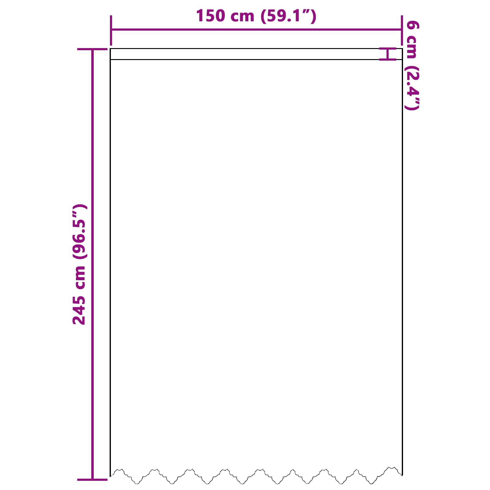 vidaXL Firanka Koronkowa z zasłonami Biały 245x150cm Poliester