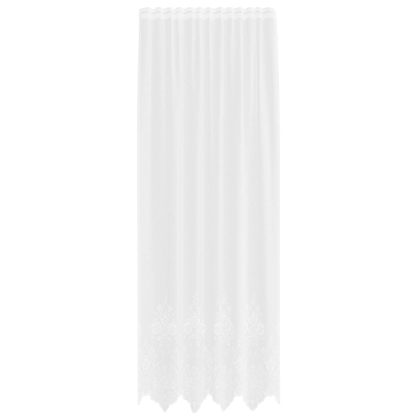 vidaXL Firanka Koronkowa z zasłonami Biały 260 x 150 cm Poliester