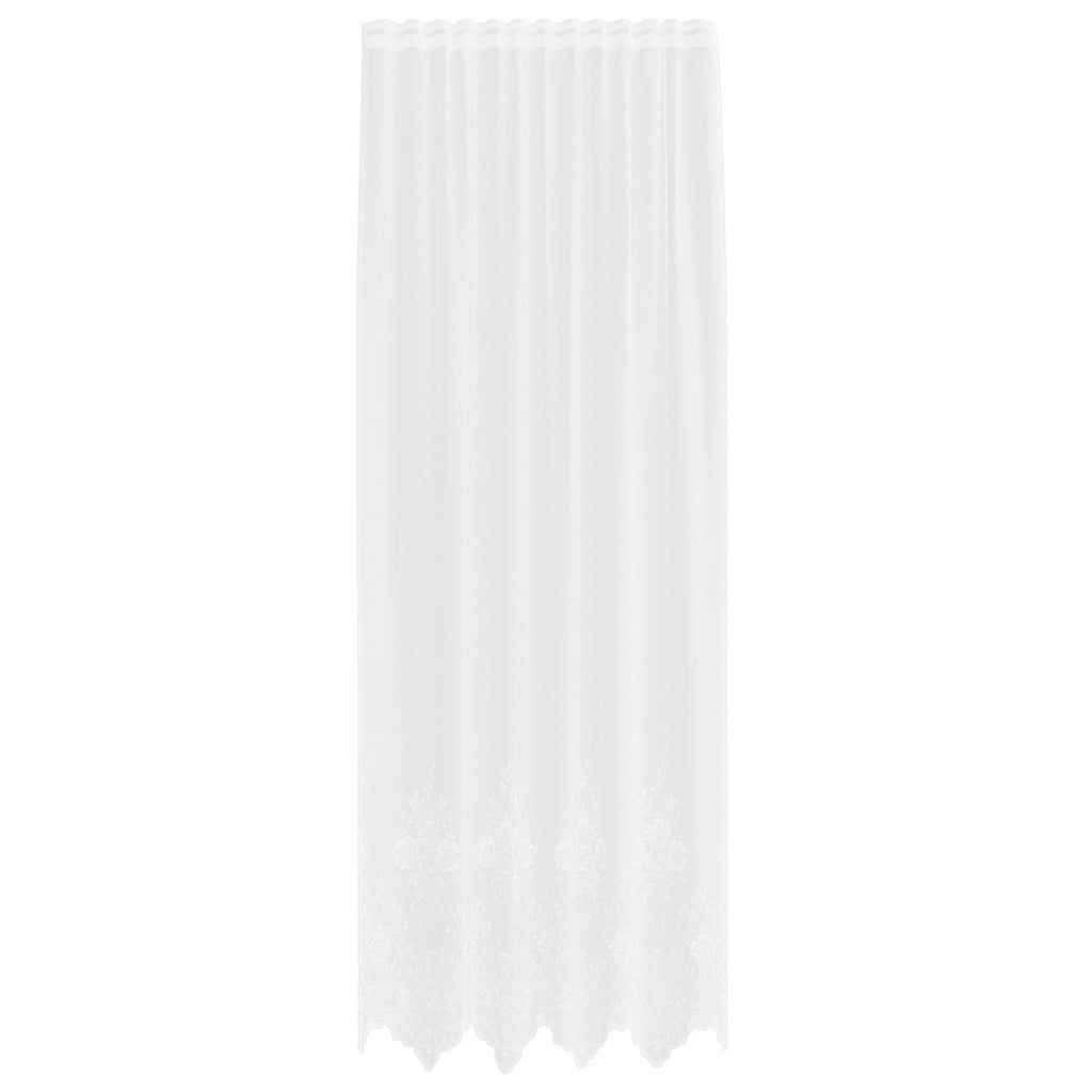 vidaXL Firanka Koronkowa z zasłonami Biały 280 x 150 cm Poliester