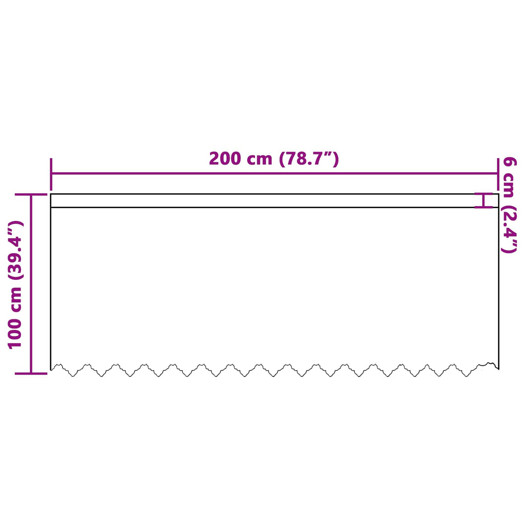 vidaXL Firanka Koronkowa z zasłonami Biały 100 x 200 cm Poliester