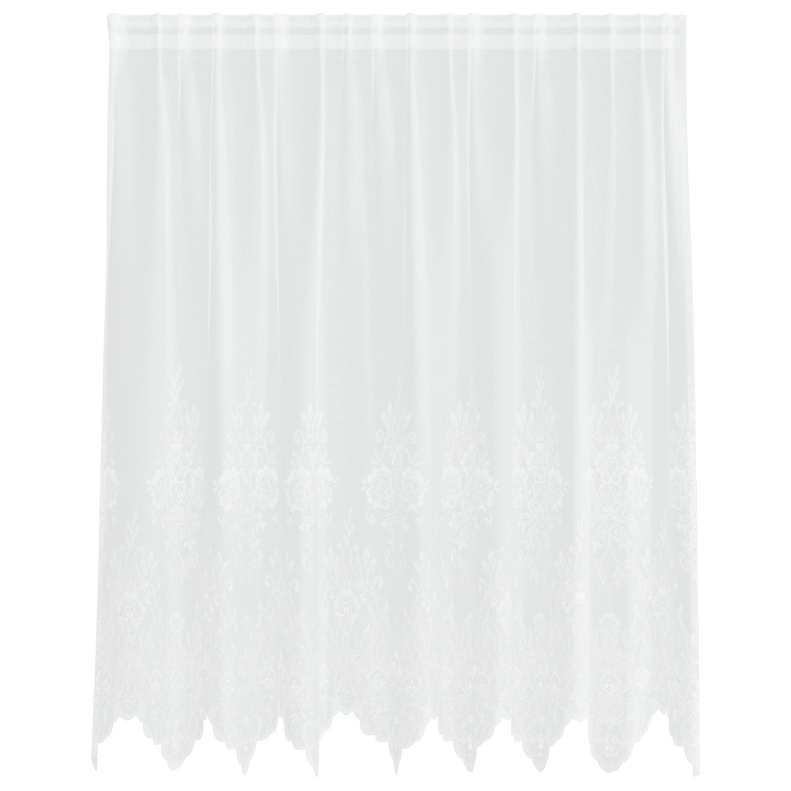vidaXL Firanka Koronkowa z zasłonami Biały 140 x 200 cm Poliester