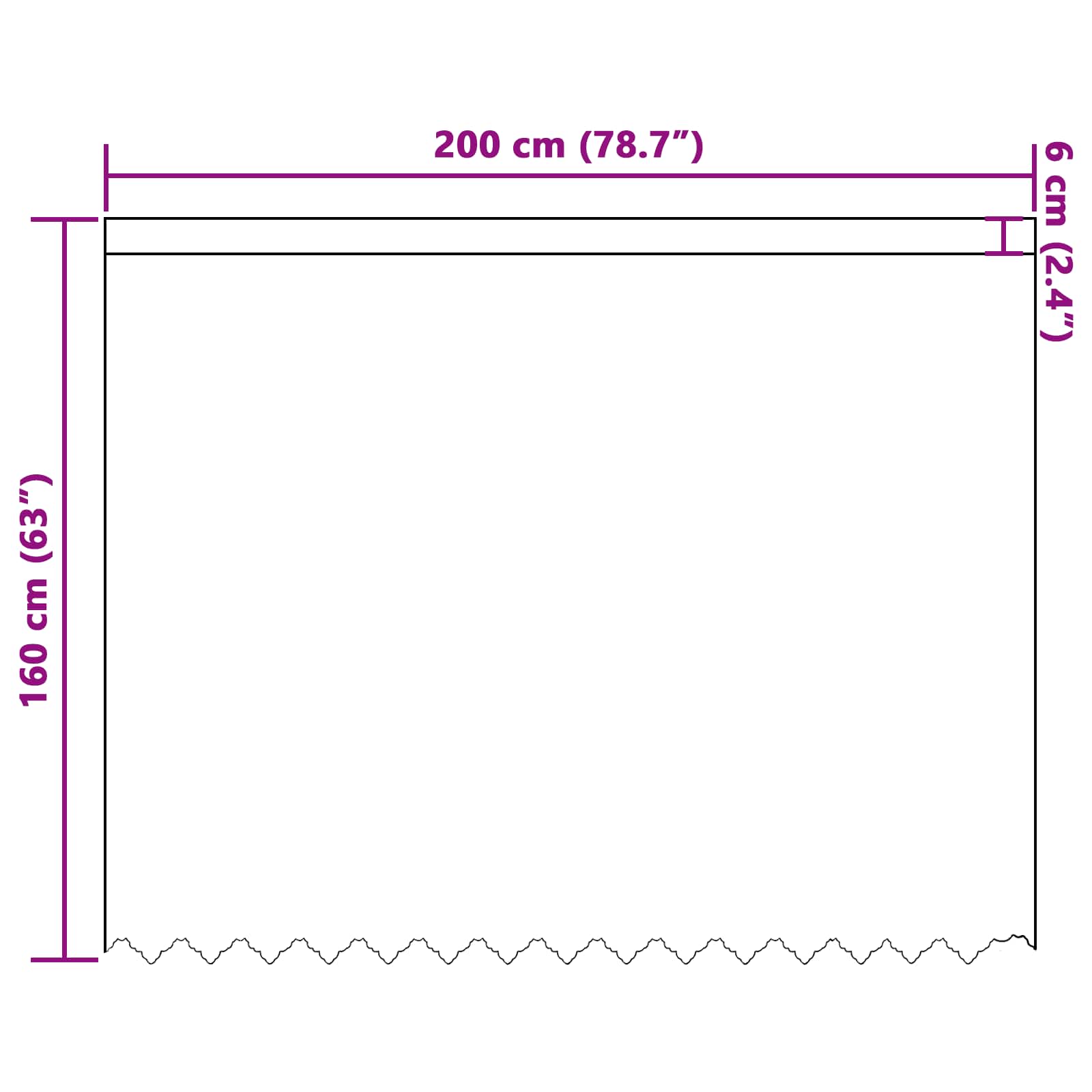 vidaXL Firanka Koronkowa z zasłonami Biały 160 x 200 cm Poliester