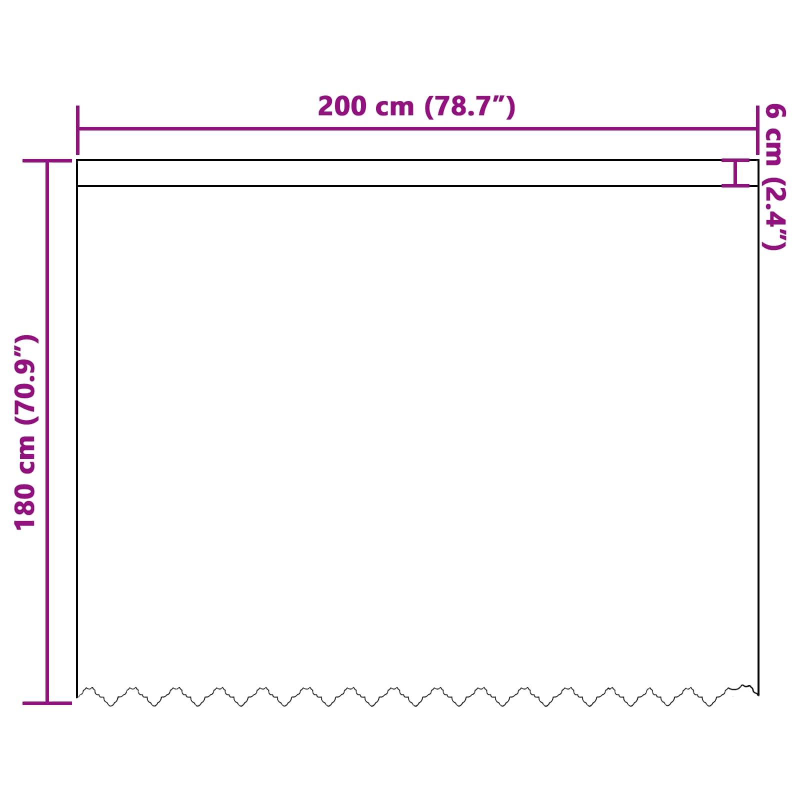 vidaXL Firanka Koronkowa z zasłonami Biały 180 x 200 cm Poliester