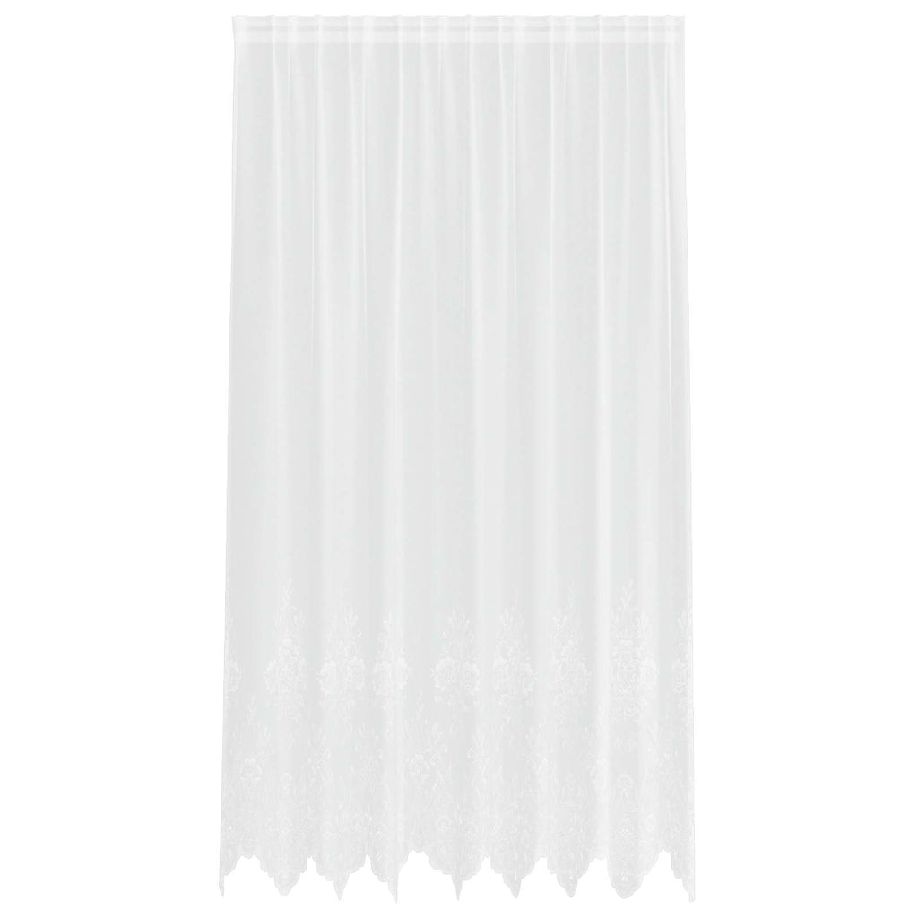 vidaXL Firanka Koronkowa z zasłonami Biały 245 x 200 cm Poliester