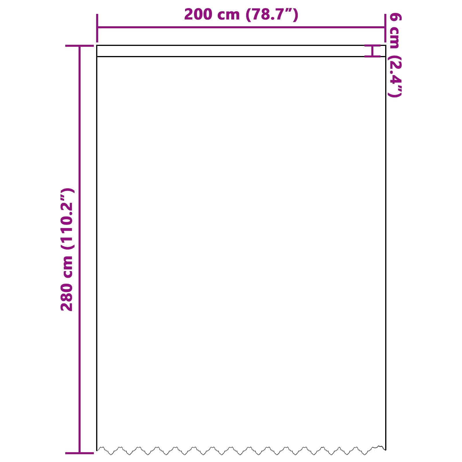 vidaXL Firanka Koronkowa z zasłonami Biały 280 x 200 cm Poliester
