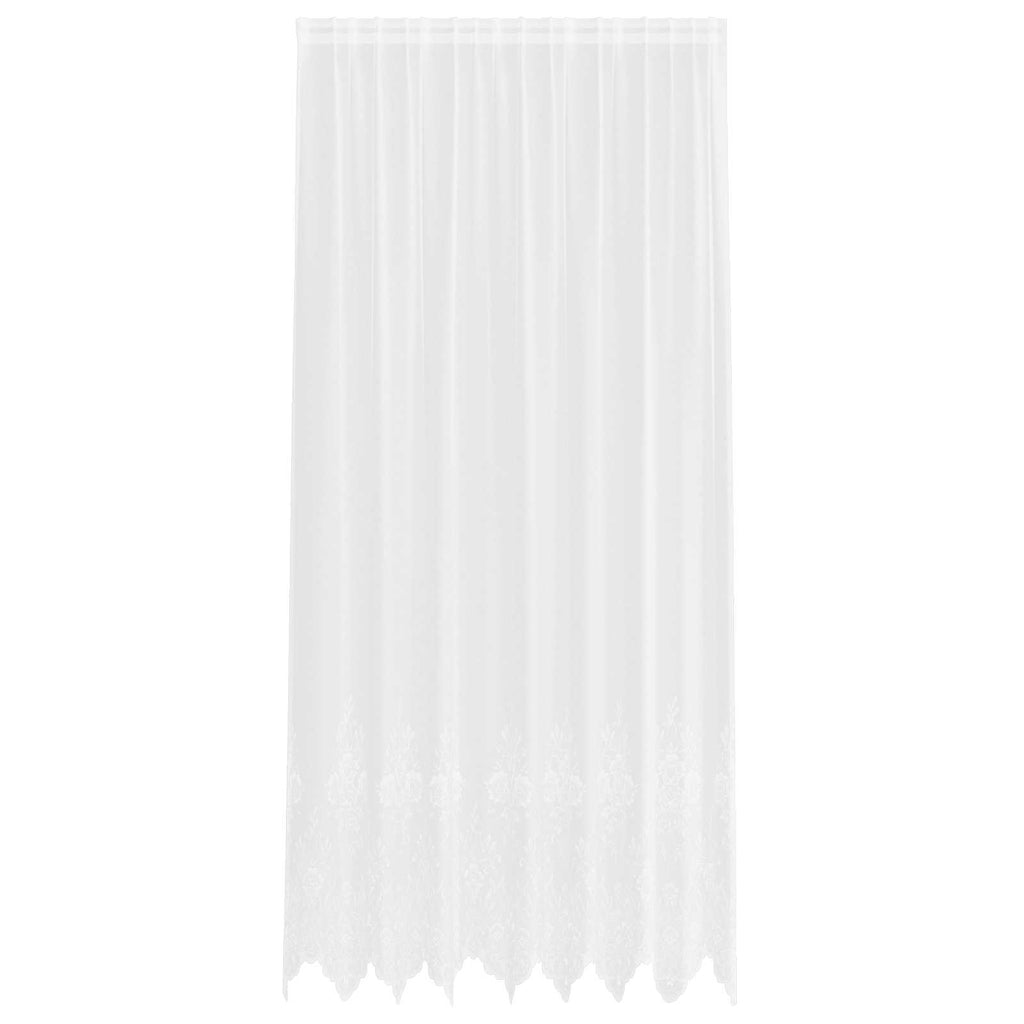 vidaXL Firanka Koronkowa z zasłonami Biały 300 x 200 cm Poliester