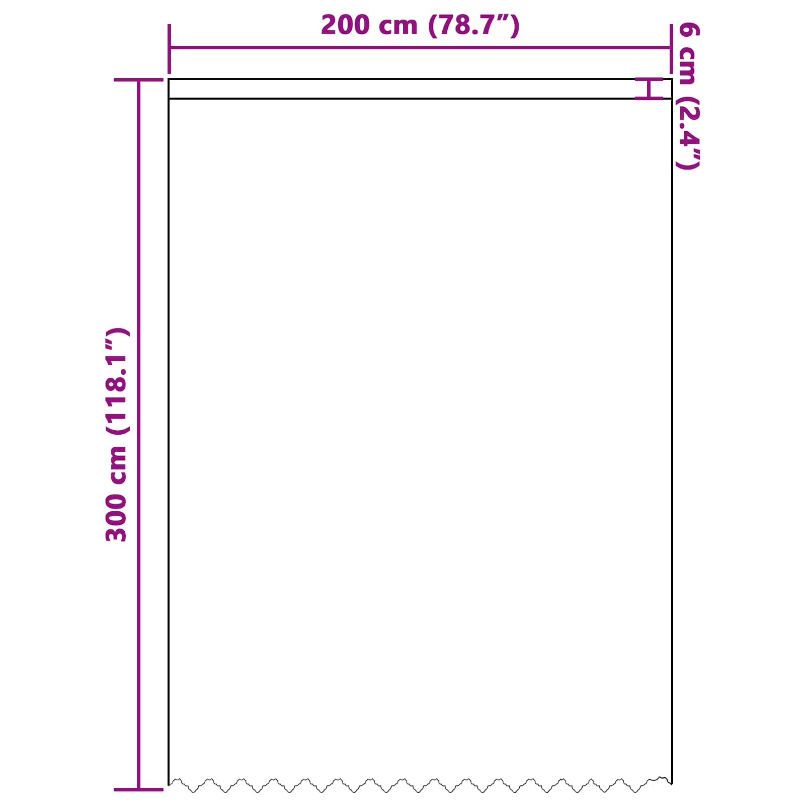 vidaXL Firanka Koronkowa z zasłonami Biały 300 x 200 cm Poliester