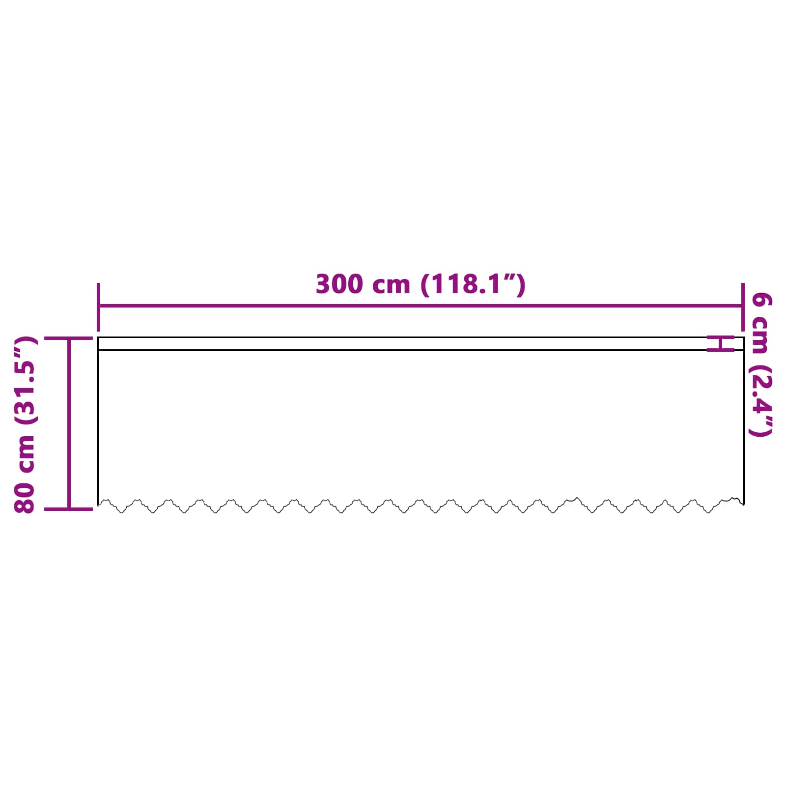 vidaXL Firanka Koronkowa z zasłonami Biały 80 x 300 cm Poliester