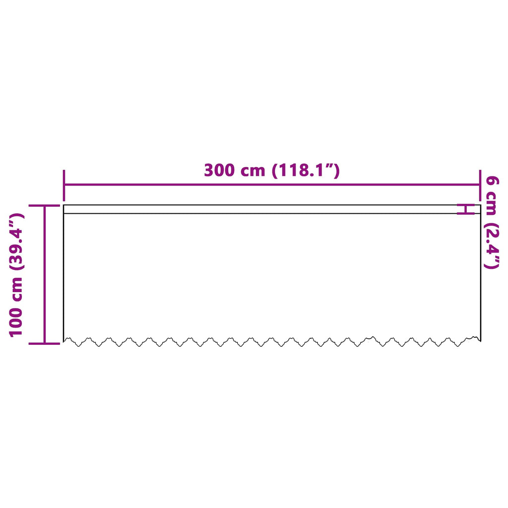 vidaXL Firanka Koronkowa z zasłonami Biały 100 x 300 cm Poliester