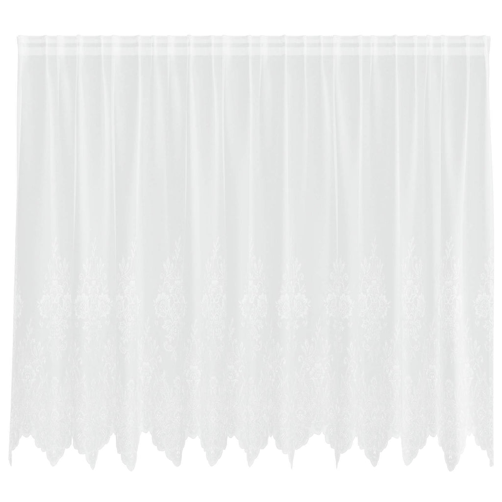 vidaXL Firanka Koronkowa z zasłonami Biały 160 x 300 cm Poliester