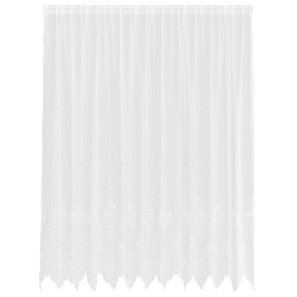 vidaXL Firanka Koronkowa z zasłonami Biały 200 x 300 cm Poliester