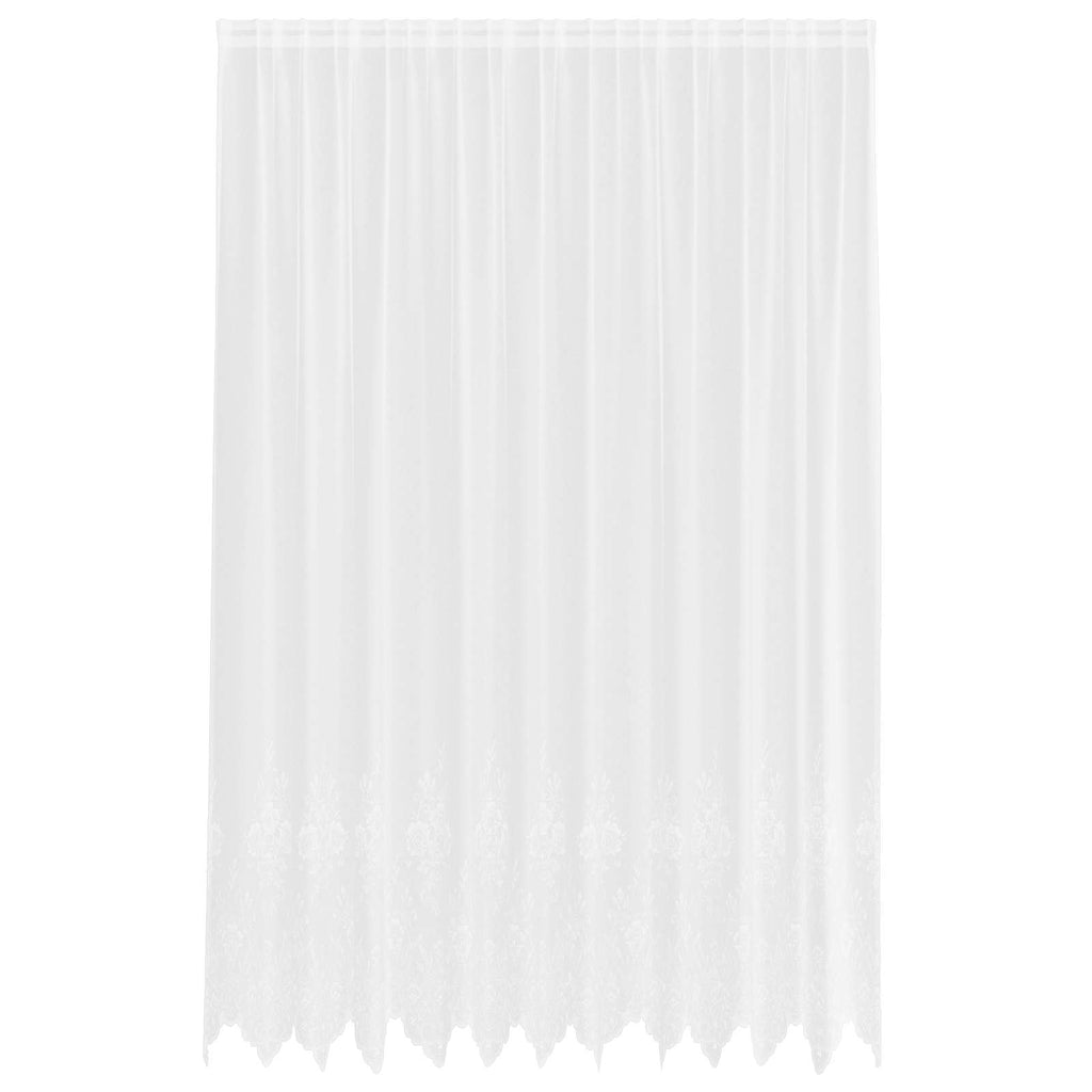 vidaXL Firanka Koronkowa z zasłonami Biały 280 x 300 cm Poliester