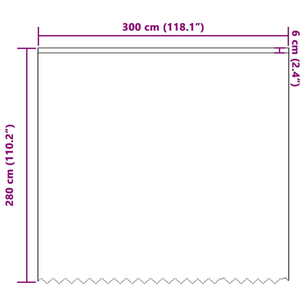 vidaXL Firanka Koronkowa z zasłonami Biały 280 x 300 cm Poliester