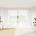 vidaXL Firanka Koronkowa z zasłonami Biały 300 x 300 cm Poliester