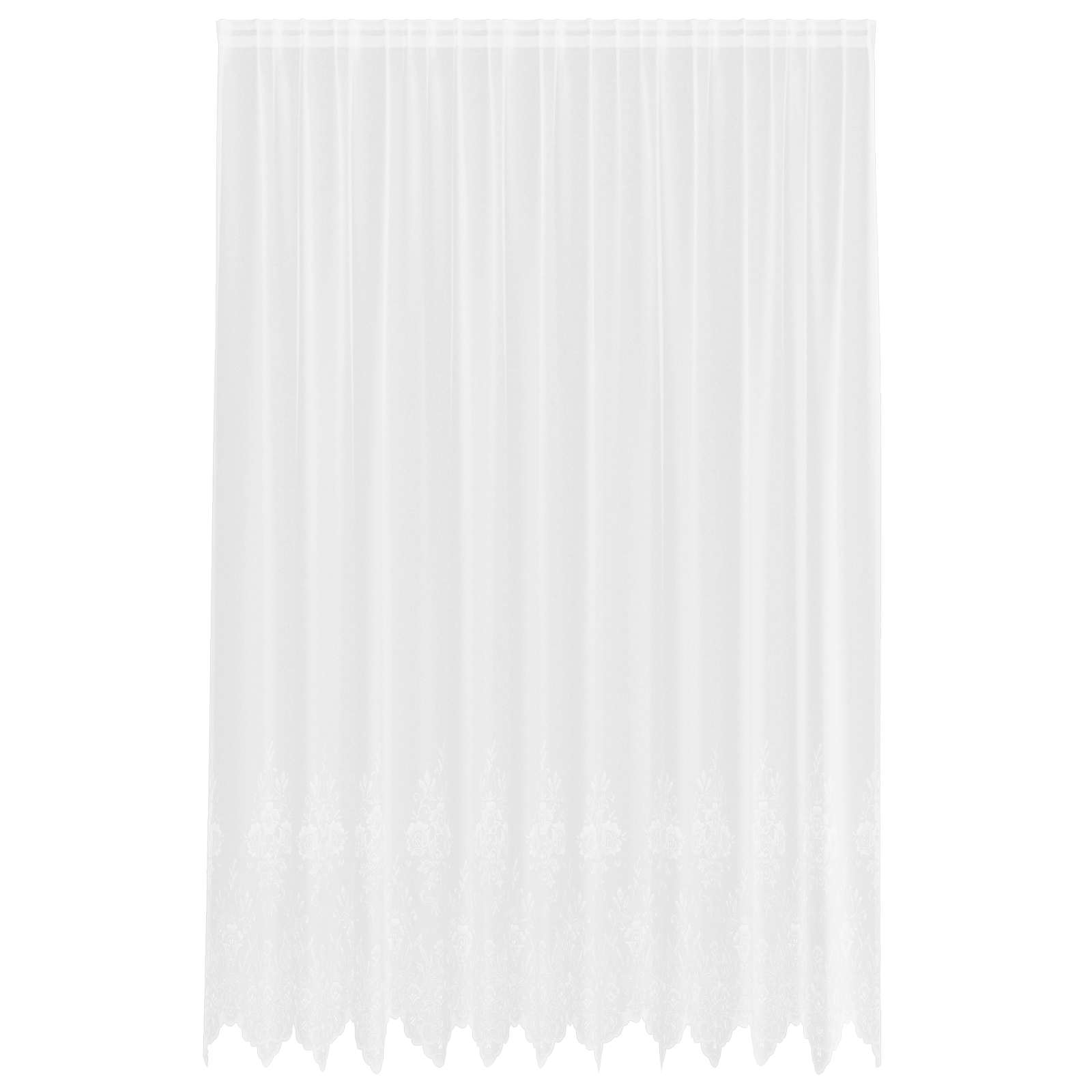vidaXL Firanka Koronkowa z zasłonami Biały 300 x 300 cm Poliester