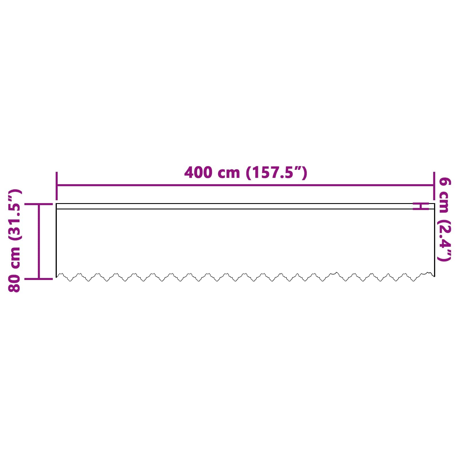 vidaXL Firanka Koronkowa z zasłonami Biały 80 x 400 cm Poliester