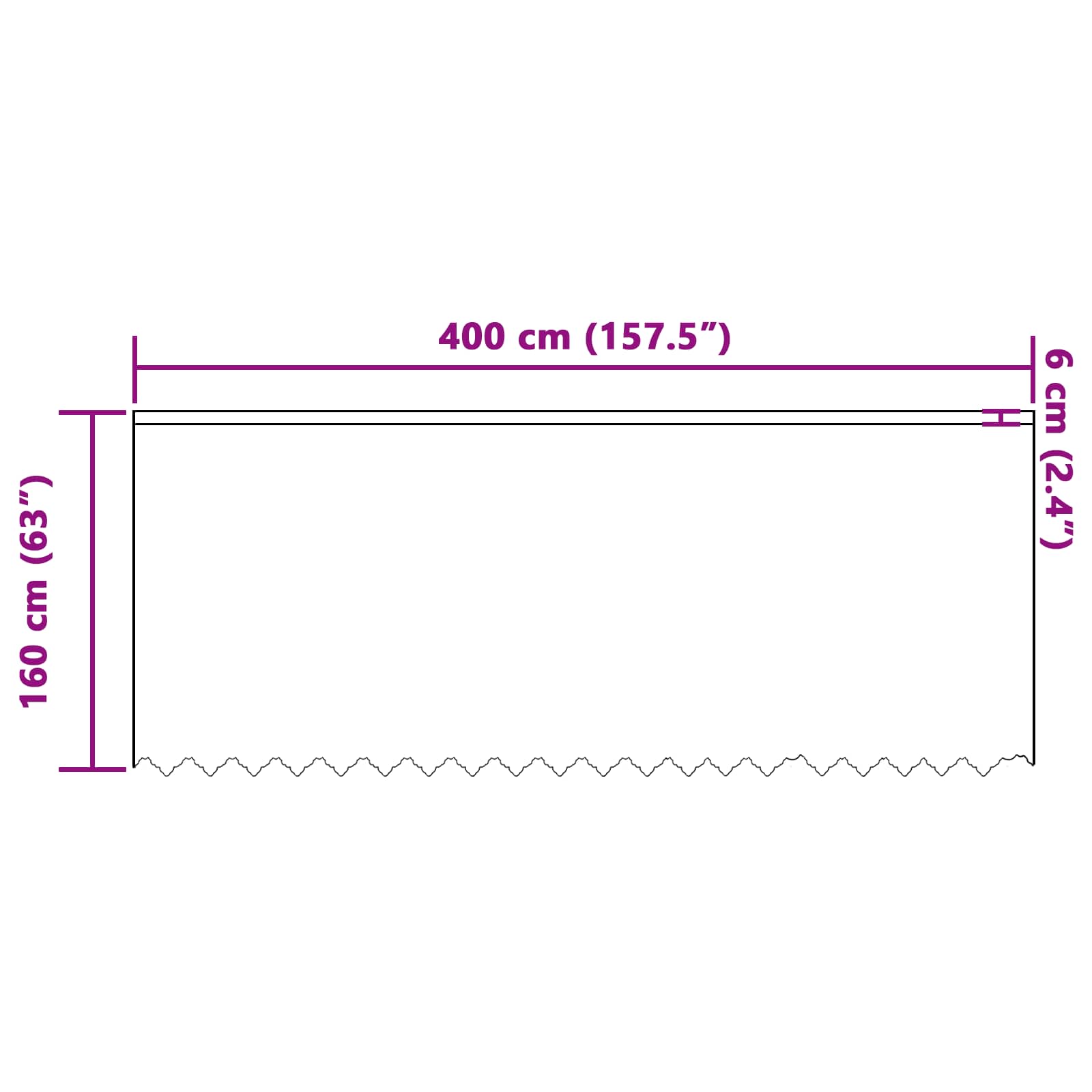 vidaXL Firanka Koronkowa z zasłonami Biały 160 x 400 cm Poliester