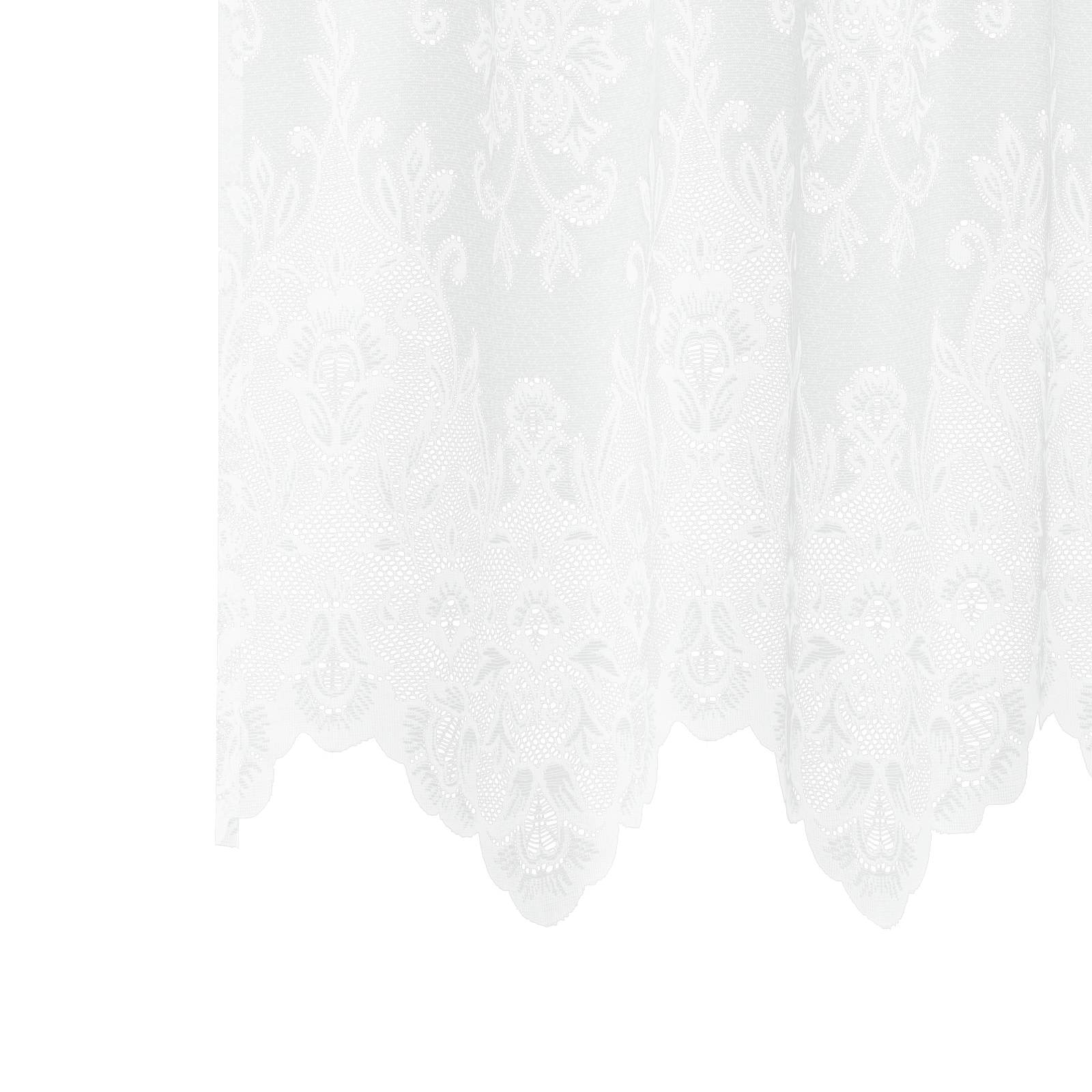 vidaXL Firanka Koronkowa z zasłonami Biały 200 x 400 cm Poliester