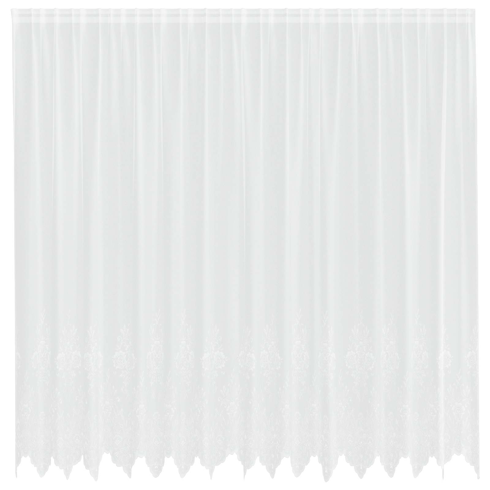 vidaXL Firanka Koronkowa z zasłonami Biały 220 x 400 cm Poliester