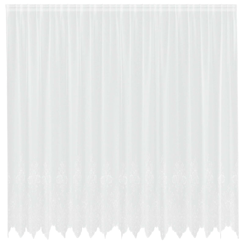 vidaXL Firanka Koronkowa z zasłonami Biały 240 x 400 cm Poliester