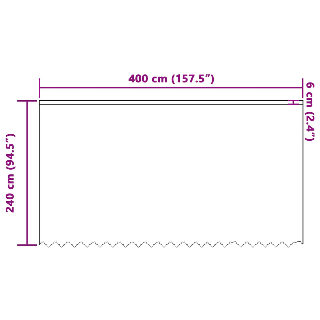 vidaXL Firanka Koronkowa z zasłonami Biały 240 x 400 cm Poliester