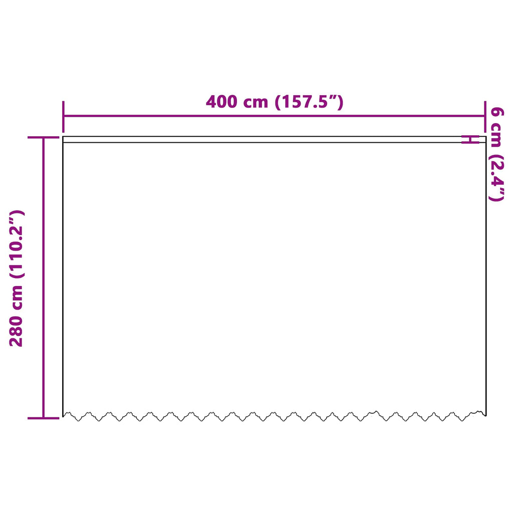 vidaXL Firanka Koronkowa z zasłonami Biały 280 x 400 cm Poliester