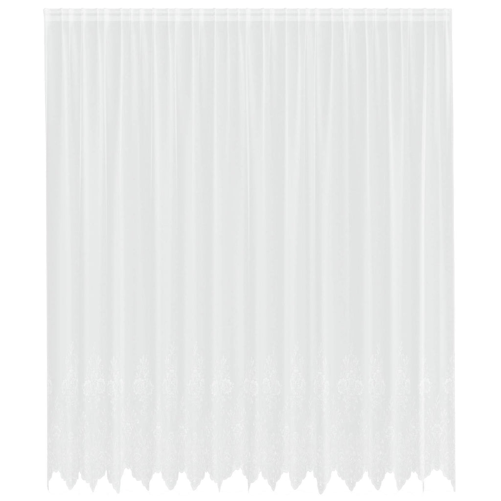 vidaXL Firanka Koronkowa z zasłonami Biały 300 x 400 cm Poliester