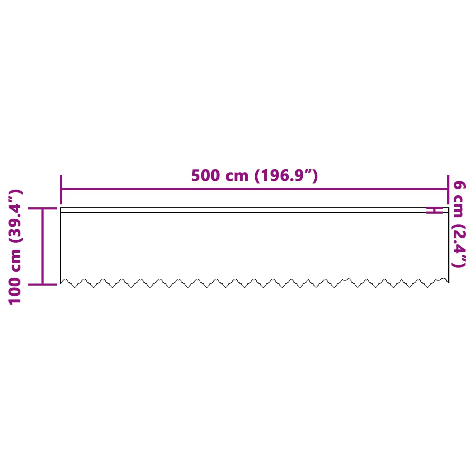 vidaXL Firanka Koronkowa z zasłonami Biały 100 x 500 cm Poliester