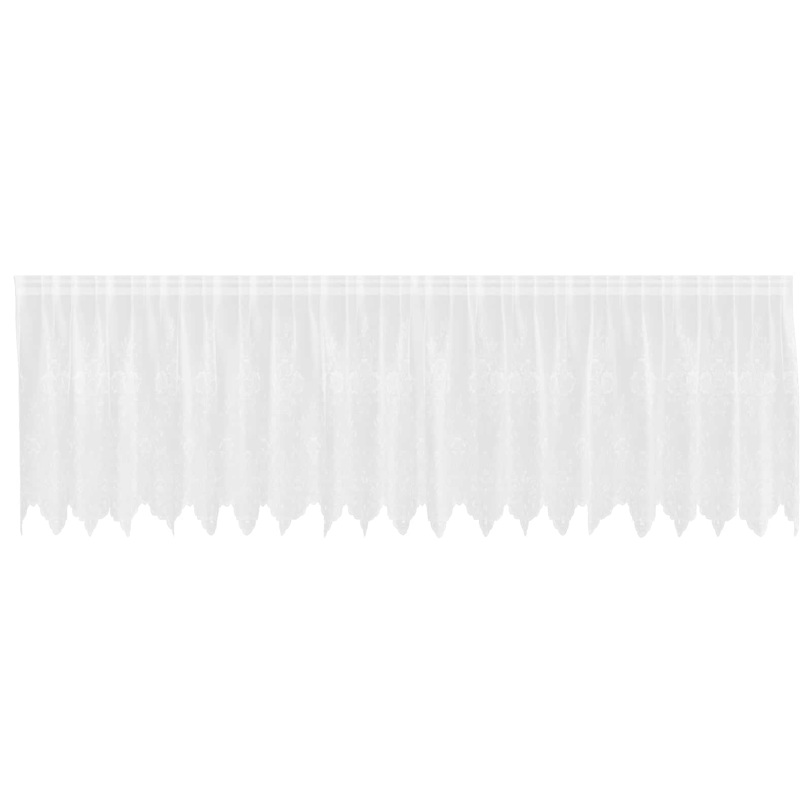 vidaXL Firanka Koronkowa z zasłonami Biały 120 x 500 cm Poliester