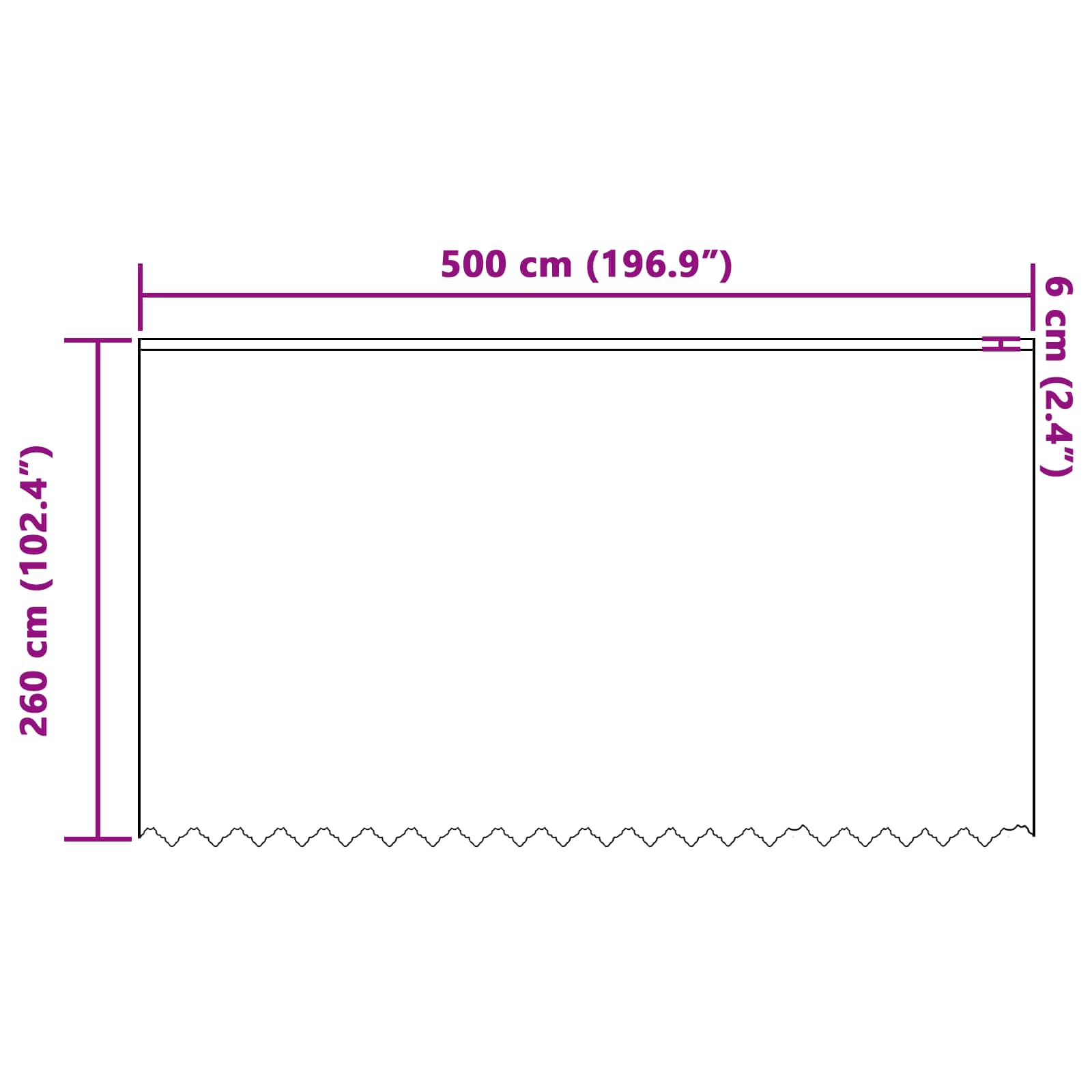 vidaXL Firanka Koronkowa z zasłonami Biały 260 x 500 cm Poliester