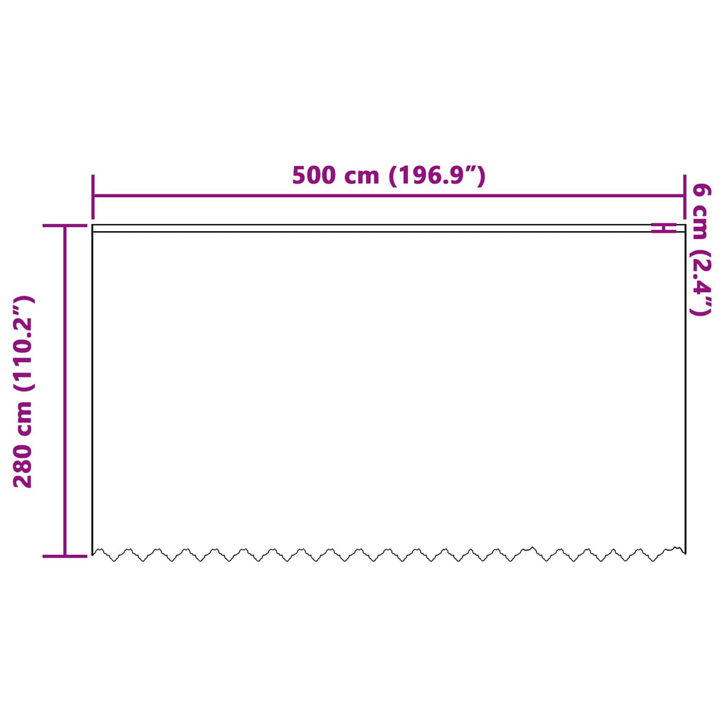 vidaXL Firanka Koronkowa z zasłonami Biały 280 x 500 cm Poliester