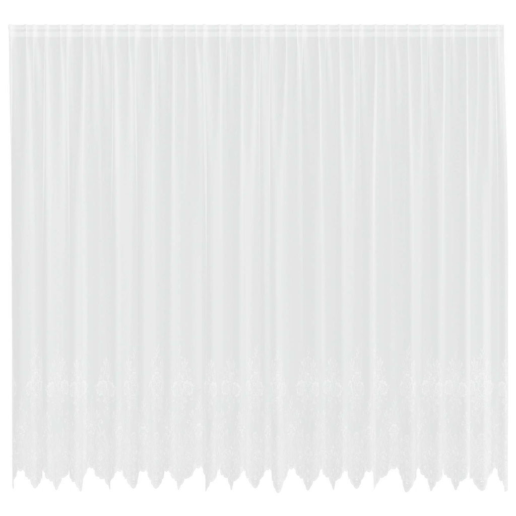 vidaXL Firanka Koronkowa z zasłonami Biały 300 x 500 cm Poliester