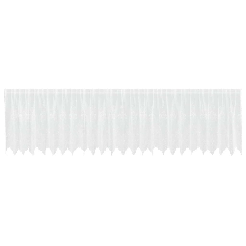 vidaXL Firanka Koronkowa z zasłonami Biały 120 x 600 cm Poliester