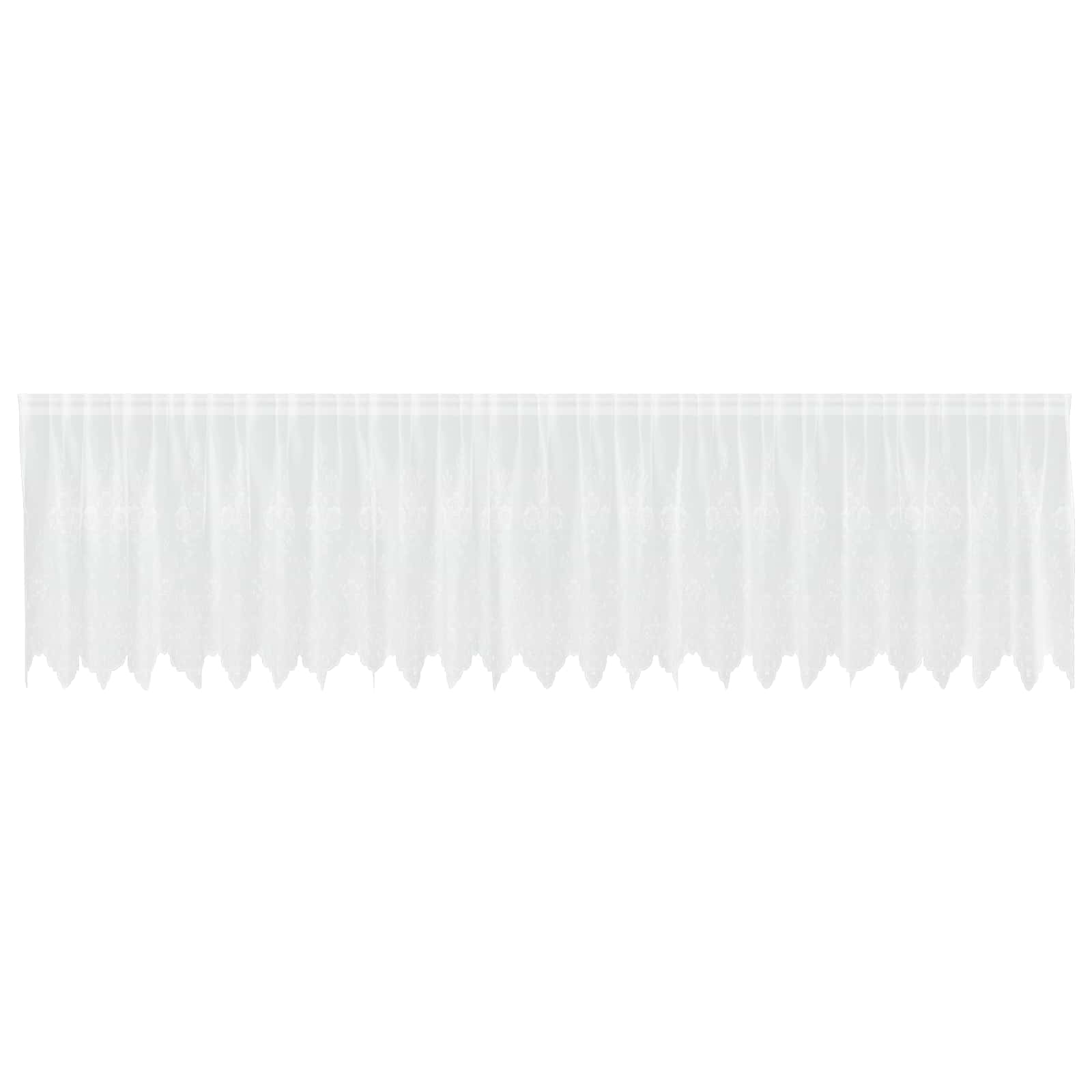 vidaXL Firanka Koronkowa z zasłonami Biały 120 x 600 cm Poliester