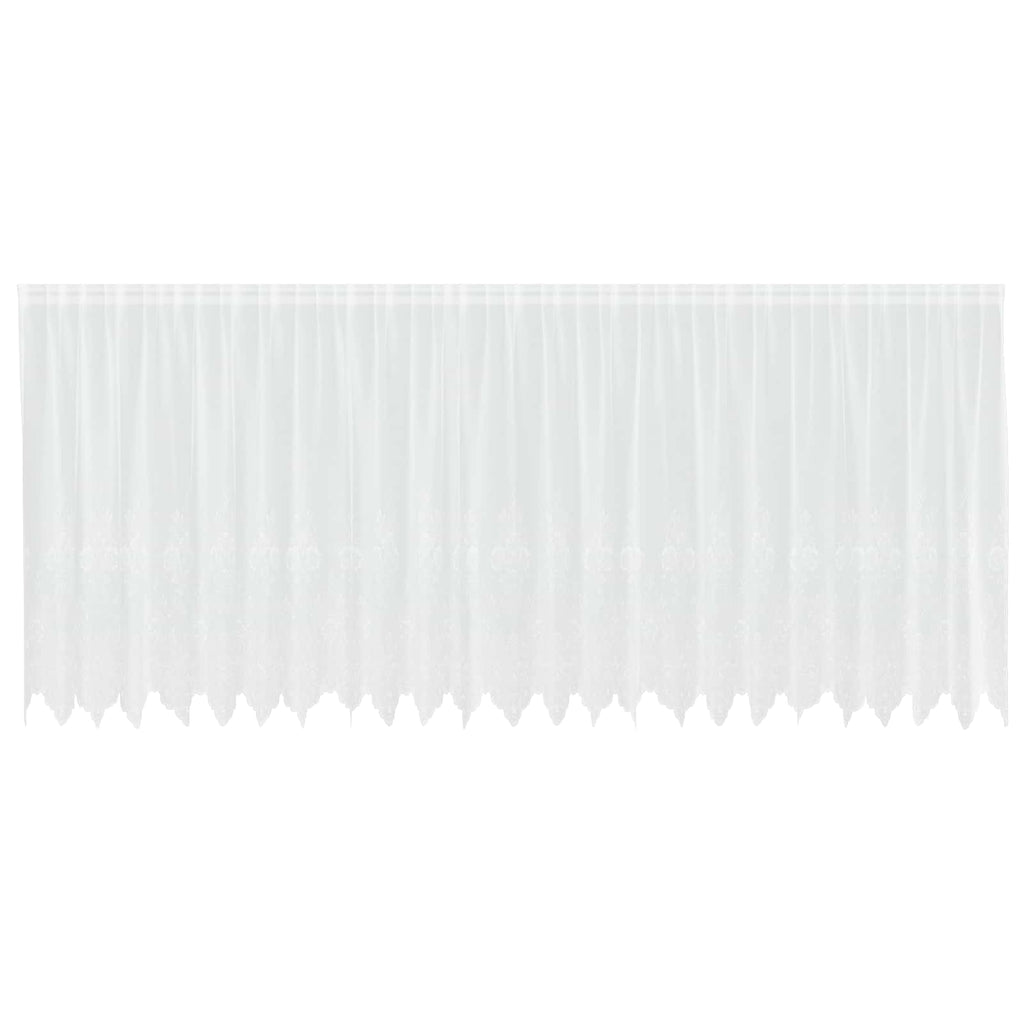 vidaXL Firanka Koronkowa z zasłonami Biały 160 x 600 cm Poliester