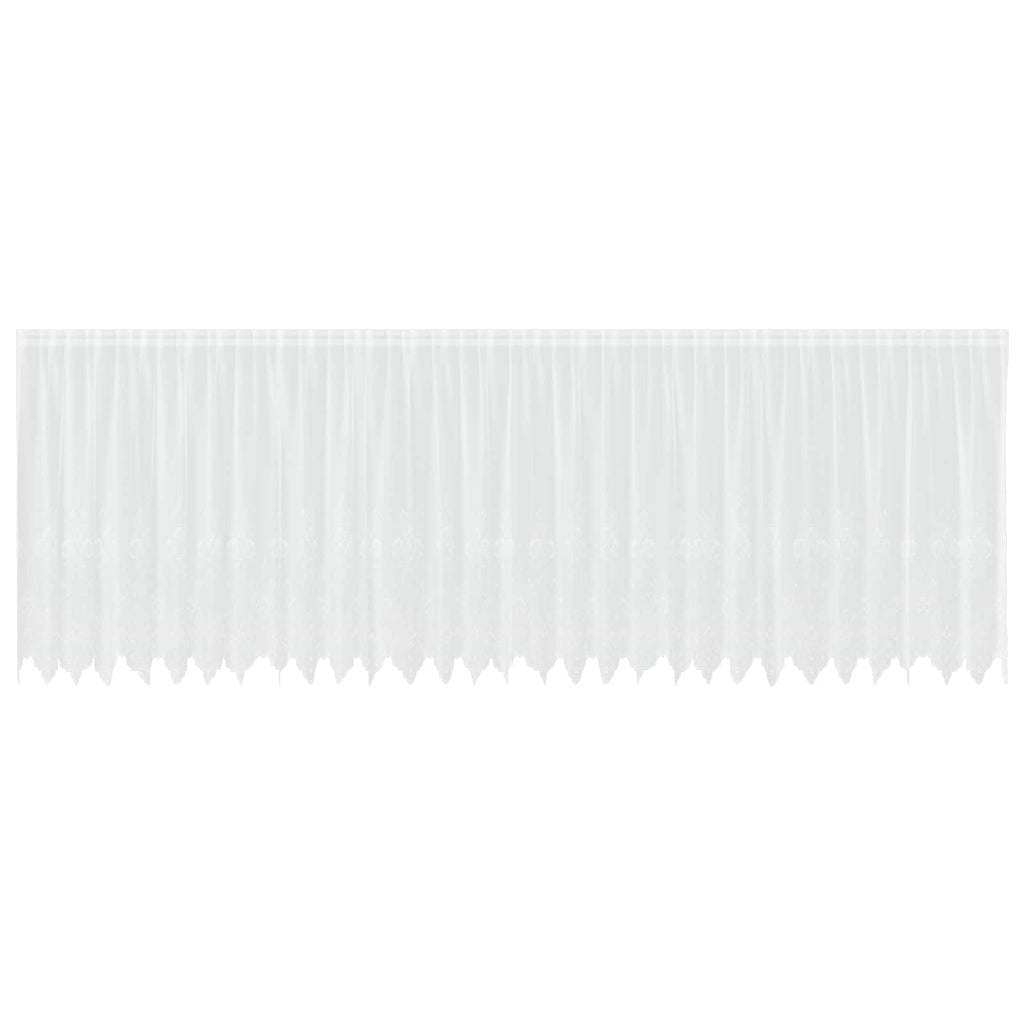 vidaXL Firanka Koronkowa z zasłonami Biały 140 x 750 cm Poliester