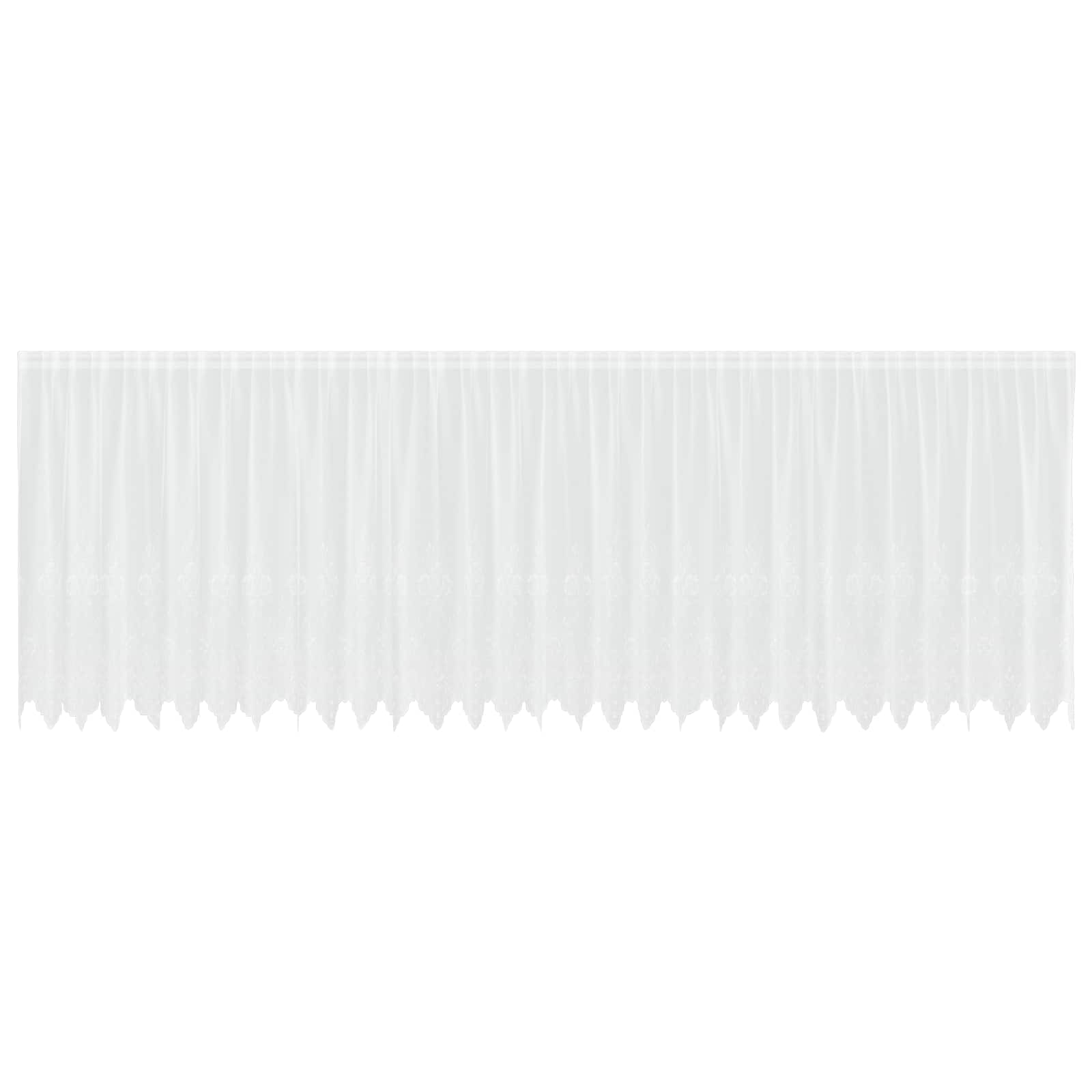 vidaXL Firanka Koronkowa z zasłonami Biały 140 x 750 cm Poliester