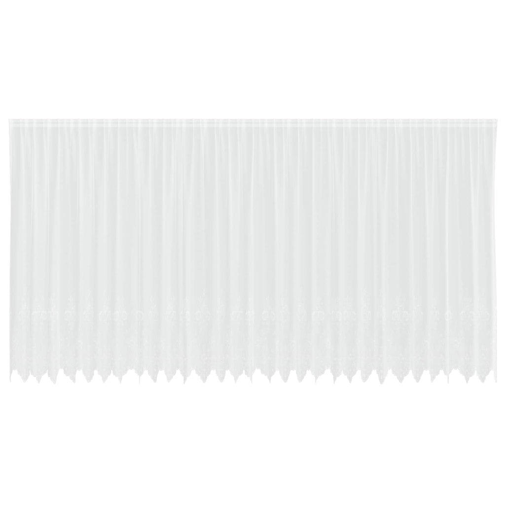 vidaXL Firanka Koronkowa z zasłonami Biały 200 x 750 cm Poliester