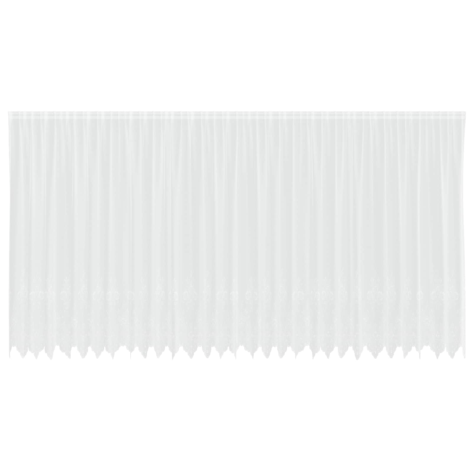 vidaXL Firanka Koronkowa z zasłonami Biały 220 x 750 cm Poliester