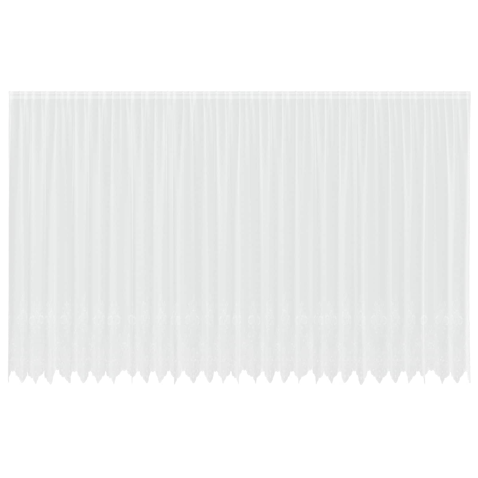 vidaXL Firanka Koronkowa z zasłonami Biały 260x750cm Poliester